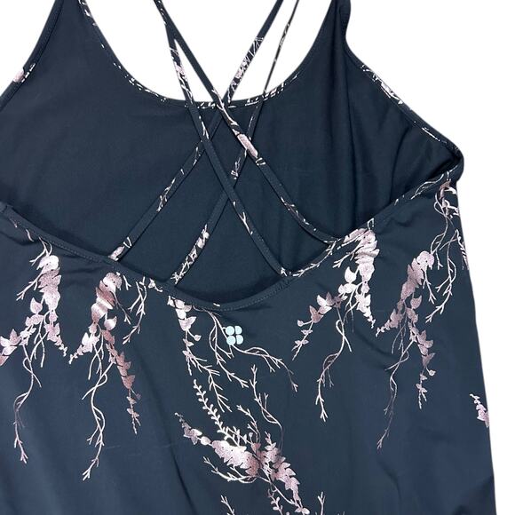Sweaty Betty Horizon Playsuit Romper Athletic Metallic Black Floral size Small - Picture 5 of 8